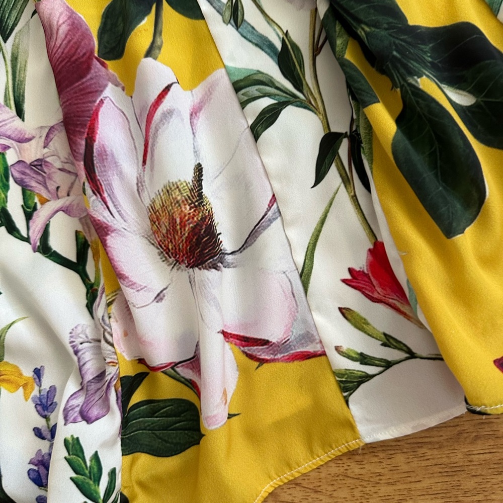 ROCOCO SAND Aprile Floral Yellow Maxi Skirt Size 6P - Picture 10 of 16